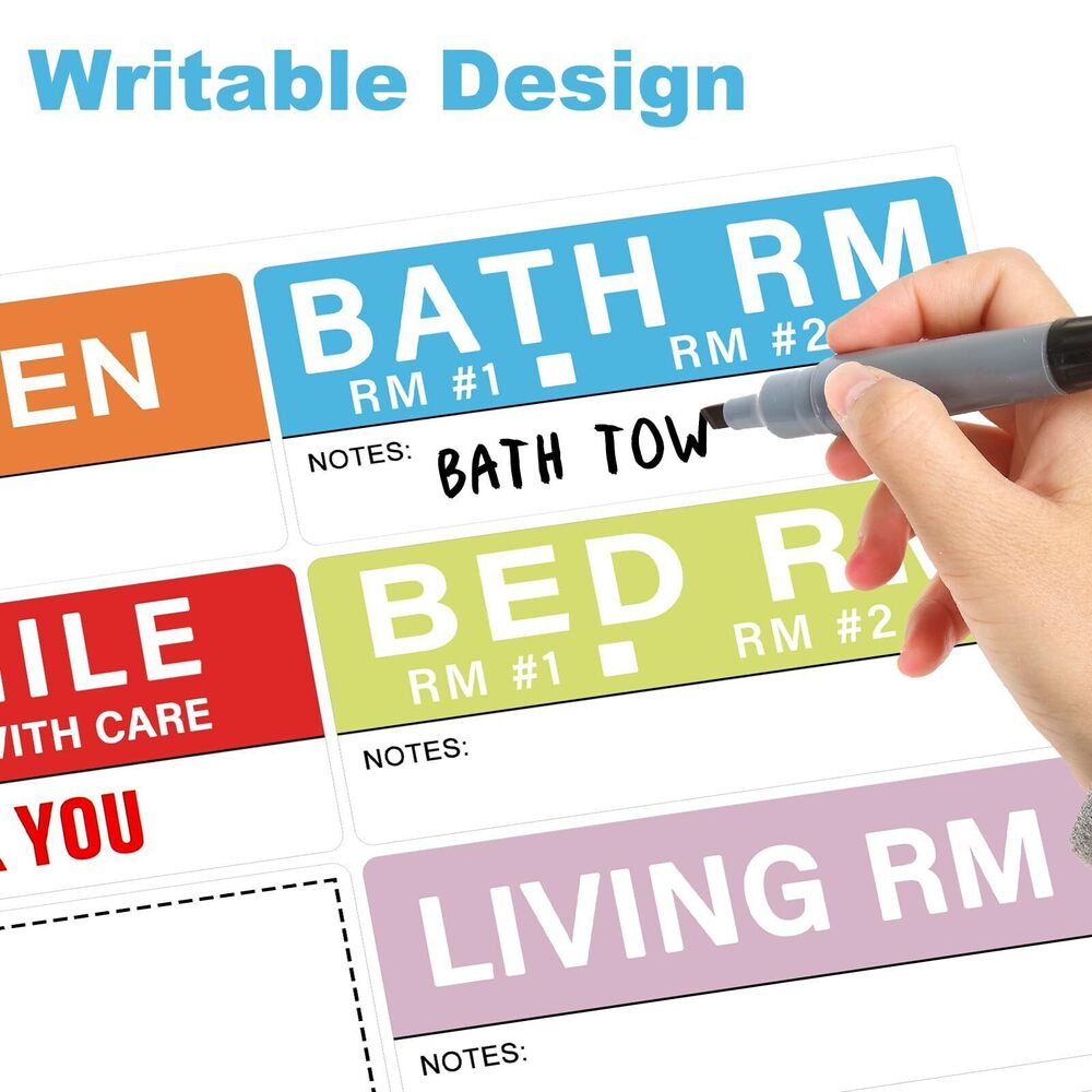 1762 300 pcs Home Moving Labels,5 Pre-Printed Color-Coded Coding Labels - Picture 6 of 8